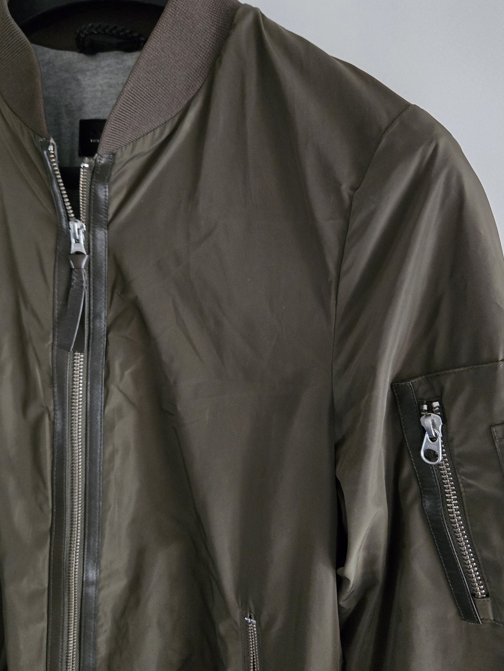Mackage Aritzia Cara Khaki Bomber Jacket, Green Pilot Military Army Y2K - Picture 6 of 17